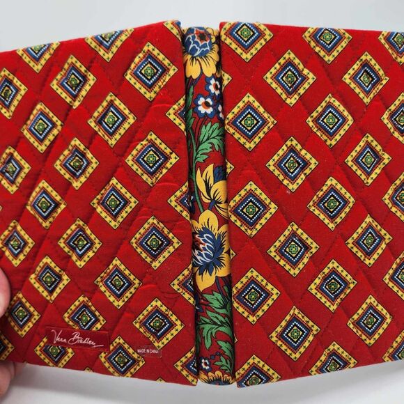 Vera Bradley Double Picture Frame Villa Red Retired Pattern Mothers Day Gift - Picture 6 of 8